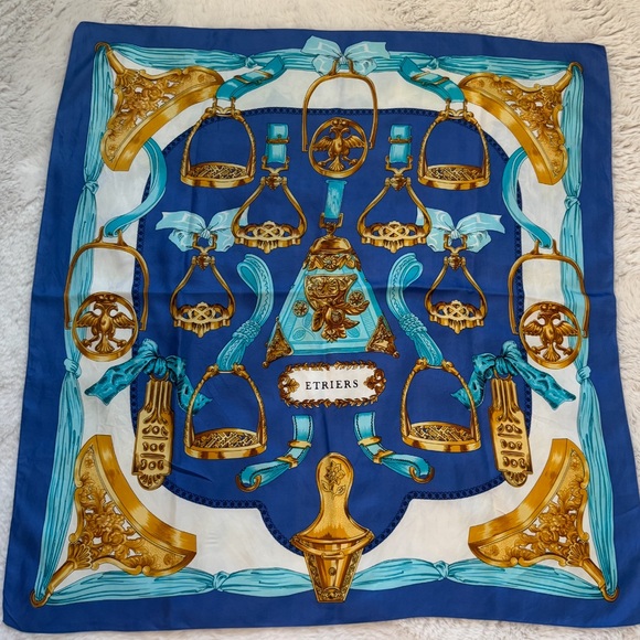 Etriers Blue and Gold Scarf